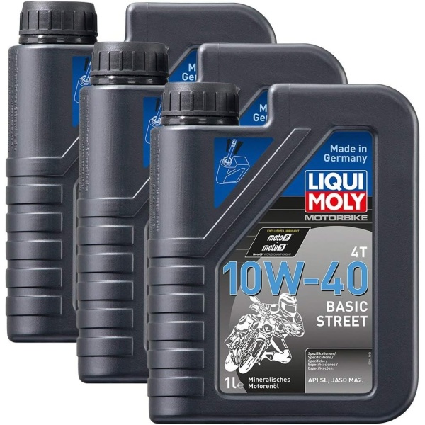 Set 3 Buc Ulei Motor Liqui Moly Motorbike 4T 10W-40 1L 3044